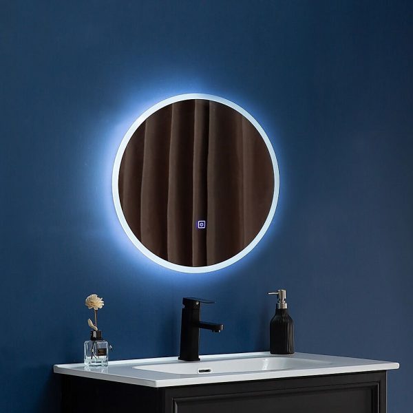 LED Wall Mirror Bathroom Mirrors Light Decor Round – 70 cm