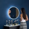 LED Wall Mirror Bathroom Mirrors Light Decor Round – 90 cm