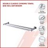 Classic Chrome Towel Bar Rail Bathroom – Double