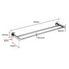Classic Chrome Towel Bar Rail Bathroom – Double