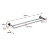 Classic Chrome Towel Bar Rail Bathroom – Double