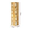 360 Rotating Bookshelf Bamboo Storage Display Rack Shelving in Wood