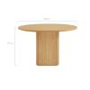 Tate 4 Seater Column Dining Table in Natural