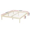 Bed Frame Queen Size Wooden Base Mattress Platform Timber Pine BRUNO