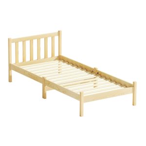 Waroonee Bed Frame Wooden Bed Base Pine Timber Mattress Foundation – SINGLE, Oak