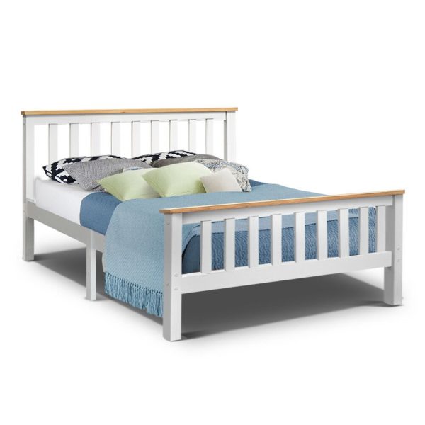 Ampthill Wooden Bed Frame PONY Timber Mattress Base Bedroom Kids – DOUBLE