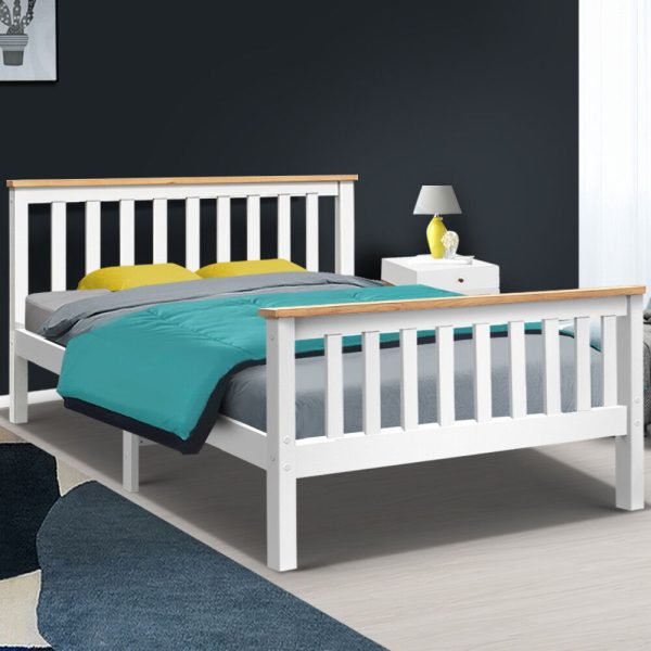 Ampthill Wooden Bed Frame PONY Timber Mattress Base Bedroom Kids – DOUBLE