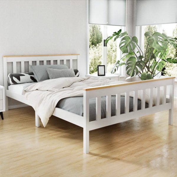 Ampthill Wooden Bed Frame PONY Timber Mattress Base Bedroom Kids – DOUBLE