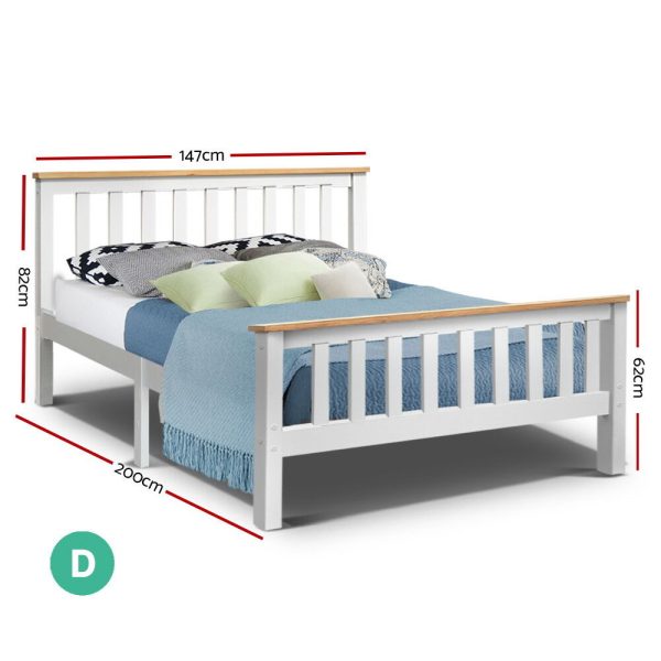 Ampthill Wooden Bed Frame PONY Timber Mattress Base Bedroom Kids – DOUBLE