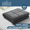 Weighted Blanket Heavy Gravity Blankets Adult Deep Sleep Ralax Washable – Grey, 5 KG