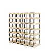 Timber Wine Storage Rack  Wooden Cellar Organiser 42 Bottle Display Stand