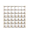 Timber Wine Storage Rack  Wooden Cellar Organiser 42 Bottle Display Stand