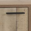 Wine Cabinet with 2 Strorage and open Selves Bar Cabinet Cupboard in Oak Colour