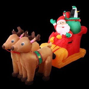 Christmas Inflatable Santa Sleigh 2.2M Illuminated Decorations