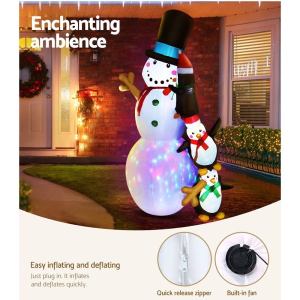 Christmas Inflatable Snowman 2.4M Illuminated Decorations