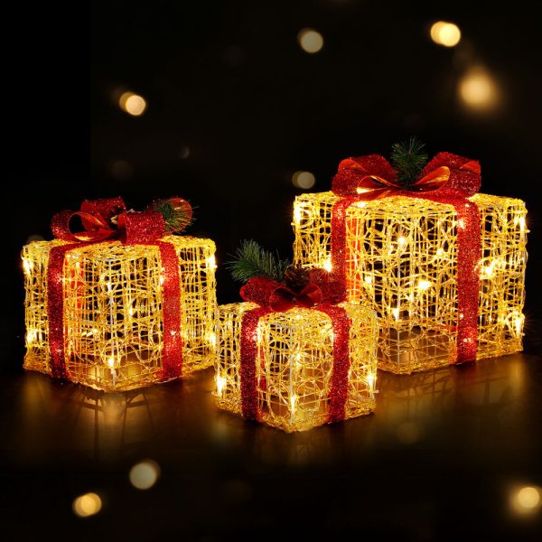 Christmas Lights Gift Box Set 3 PCS Set 48 LED Decorations