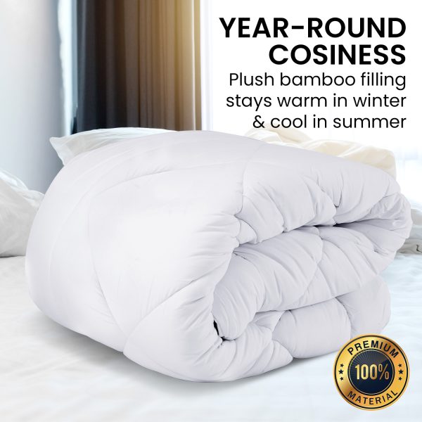 Laura Hill 400GSM Microfibre Bamboo Quilt Comforter Doona – KING, 400 GSM