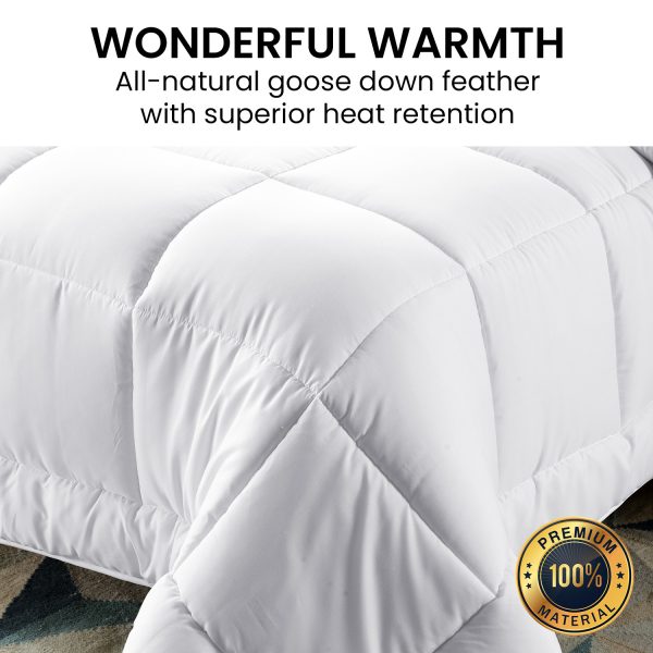 Laura Hill 500GSM Goose Down Feather Quilt Duvet Doona – QUEEN, 700 GSM