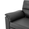 DuPont Faux Leather Sofa Bed Couch Lounge – Black