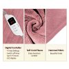 Laura Hill Heated Electric Blanket Throw Rug Coral Warm Fleece – Pink